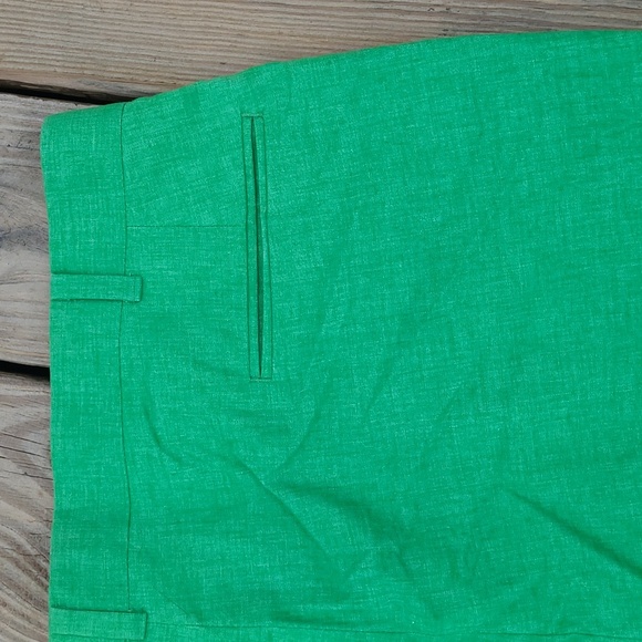 Vintage 60s 70s Bright Grass Green Full Length Fitted Pants No Size Tag - Picture 16 of 17